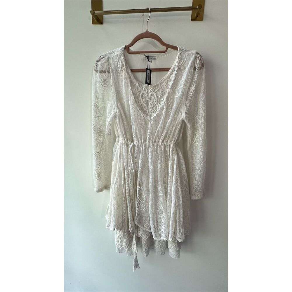Elegant White Lace Dress